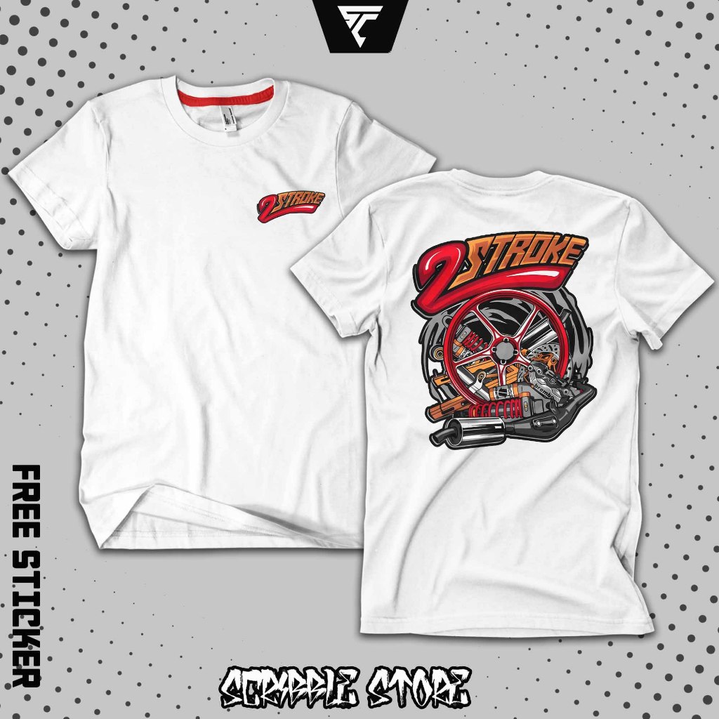 kaos 2 tak 2 stroke fiz r ninja rx king satria hiu lumba racing cotton combed premium