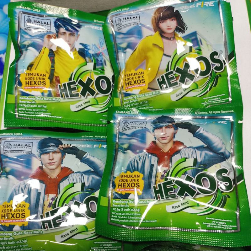 

Permen HEXOS SACHET isi 5butir / sachet