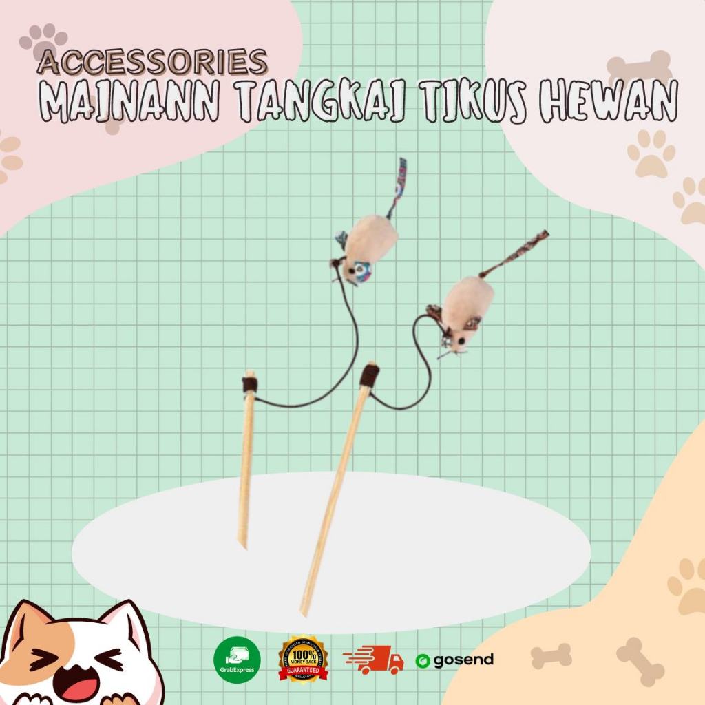 Mainan Kucing Mainan Tangkai Pancing Tikus