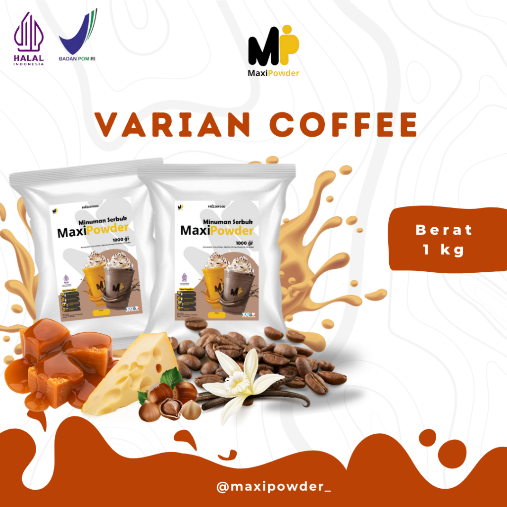 

Bubuk Minuman Rasa Kopi 1kg / Minuman Kekinian Varian Coffee Termurah / MaxiPowder