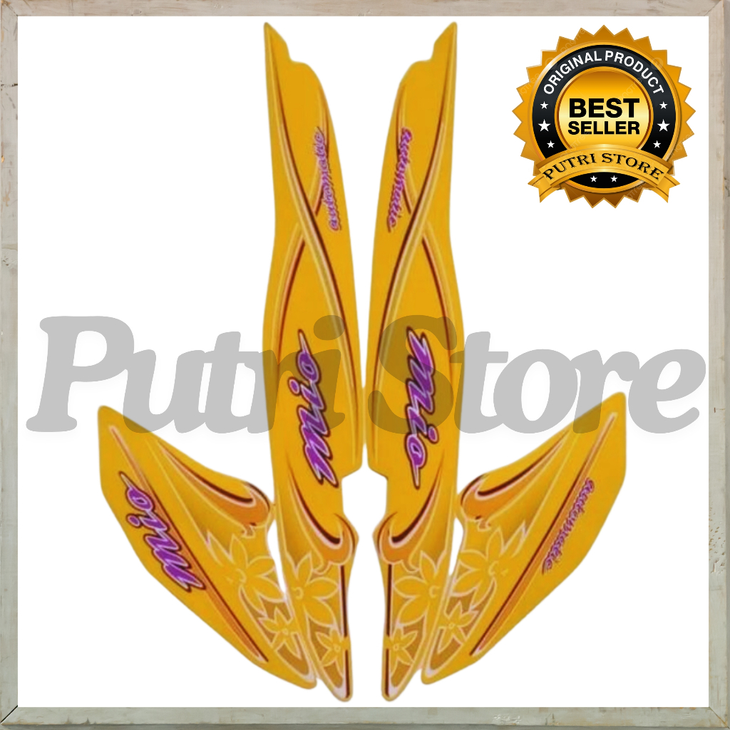 List Body Motor Mio Kembang 2005 Kuning Stiker Sticker Striping Ori Mio Sporty 2005 Bunga Terbaik