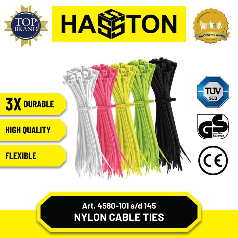 HASSTON - Kabel Ties/Cable Ties/Ikat Kabel 7.6x500mm (4580)