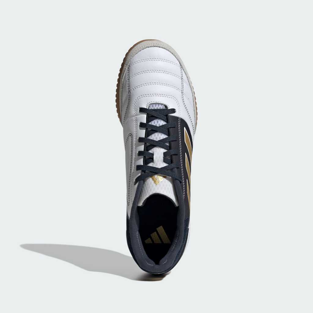 TERBARU SEPATU FUTSAL ADIDAS TOP SALA COMPETITION IN - WHITE GOLD METALLIC IG8762 ORIGINAL