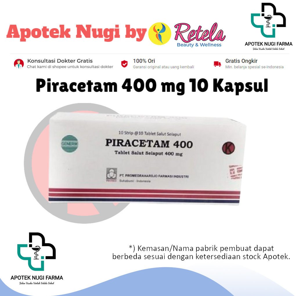 Piracetam 400 mg 10 Kapsul