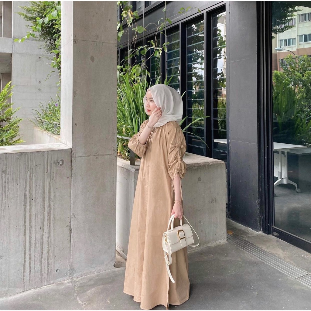 PROMO TERBARU LYLA LINEN DRESS DRESS LINEN DRESS PUTIH GAMIS