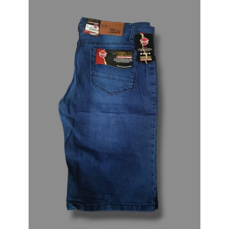 celana pendek pria bahan karet nomor besar / celana pendek jeans pria bahan strech