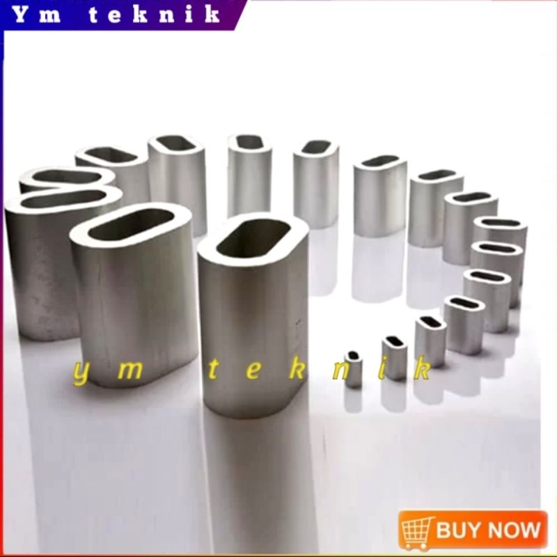 Klem Sling Ferrule Penjepit Tali sling Crimp Perrule aluminium 30mm 32mm 34Mm 36Mm