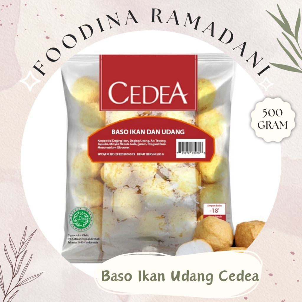 

BASO FISH Bakso Ikan dan Udang - Cedea [ 500gr ] Harga Per BKS