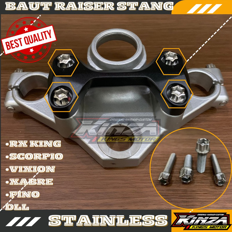 BAUT RAISER STANG CUSTOM STAINLESS RXKING RX KING RXK NINJA SCORPIO VIXION XABRE FINO DLL