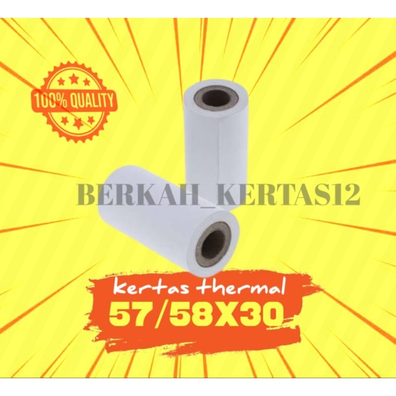 

Kertas Thermal Murah Ukuran 57/58x30 paket 10 Roll
