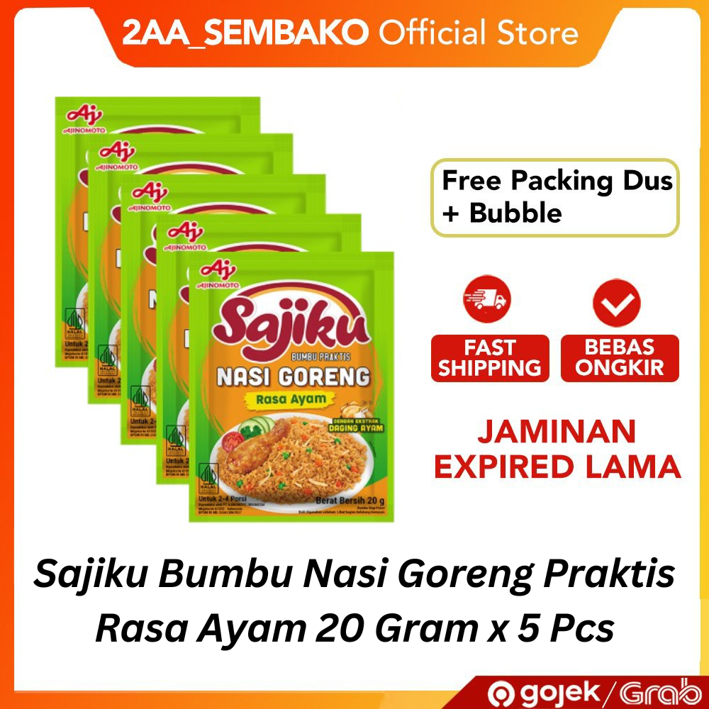 

Sajiku Bumbu Nasi Goreng Instan Praktis Rasa Ayam 20 Gram x 5 Pcs