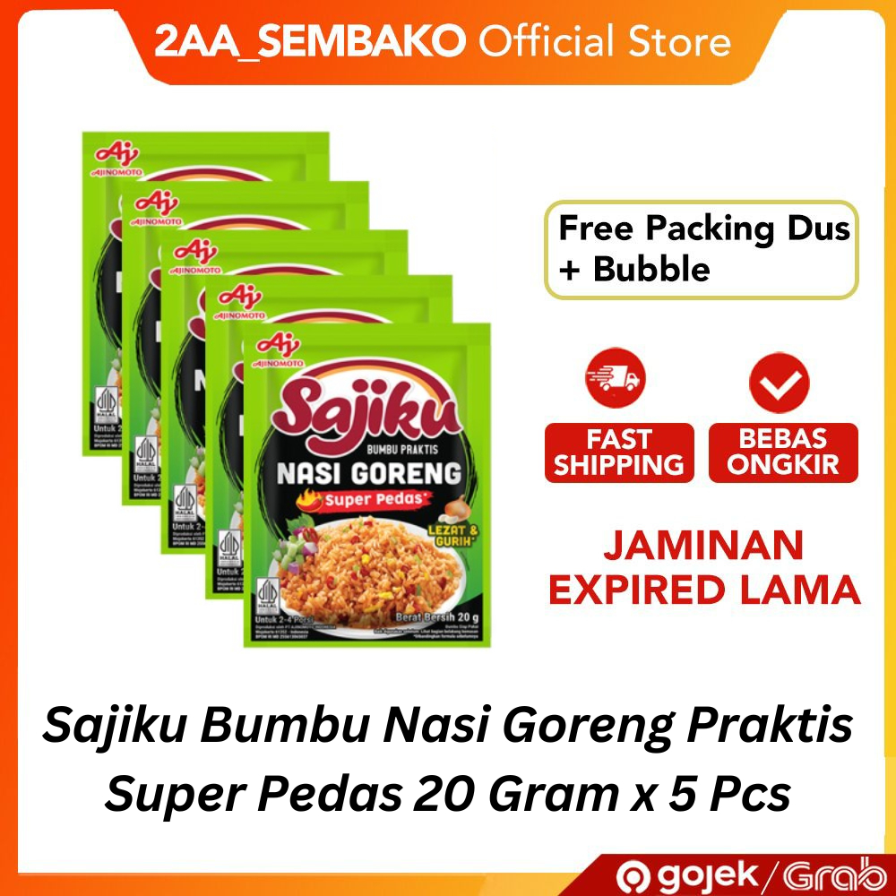 

Sajiku Bumbu Nasi Goreng Instan Praktis Super Pedas 20 Gram x 5 Pcs