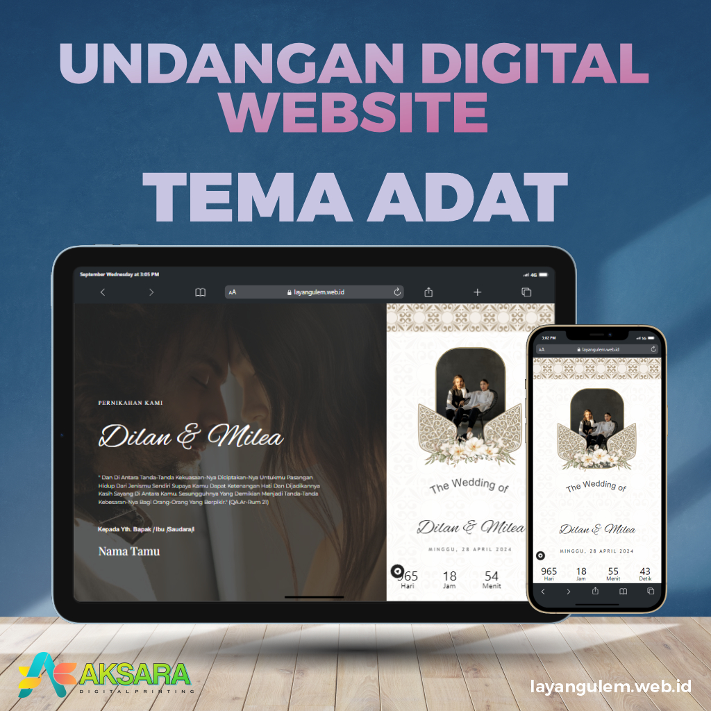 Undangan Digital Website Pernikahan Tema Adat