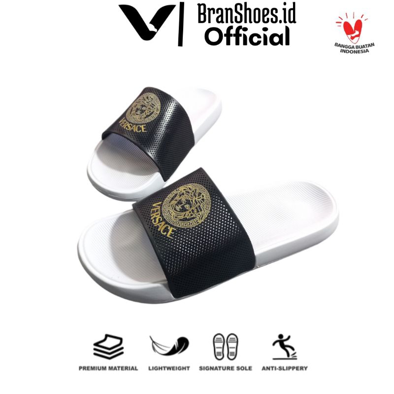 sandal bran versace sandal slide pria wanita sandal slop sandal distro trendy