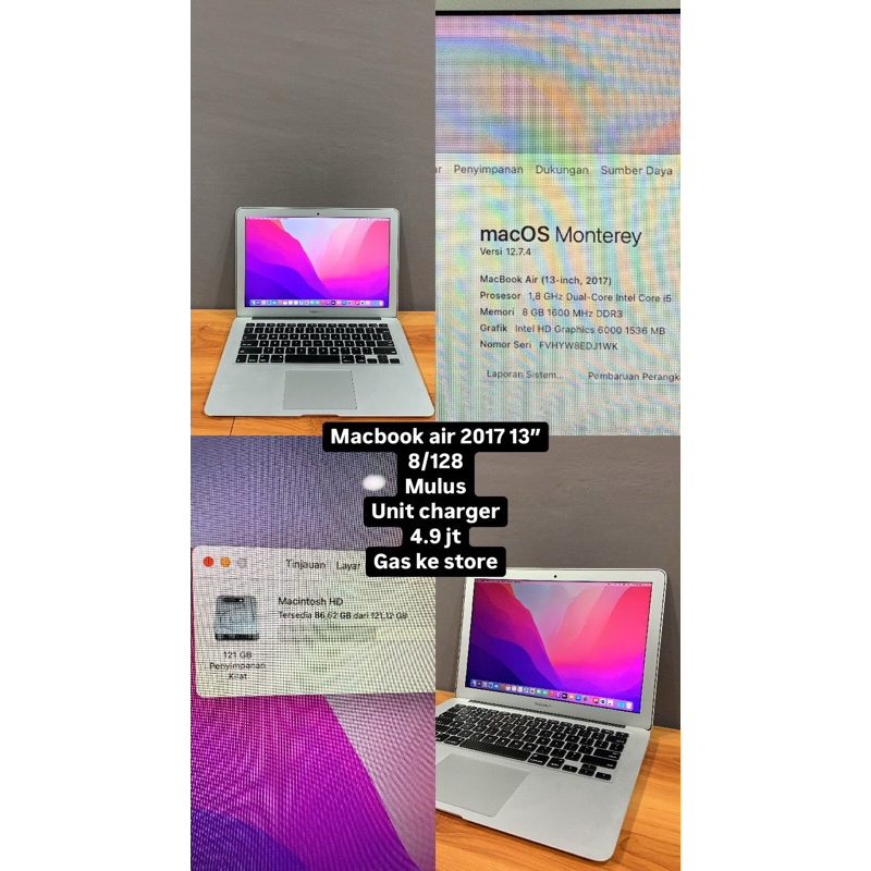 macbook air 2017 8/128