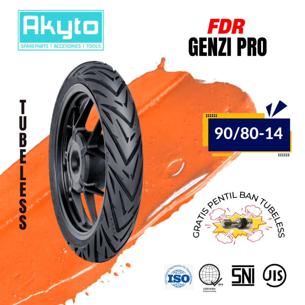 BAN FDR GENZI PRO RING 14 / BAN TUBELESS / BAN MOTOR RING 14 / BAN R14 / BAN MOTOR BEAT VARIO AEROX 