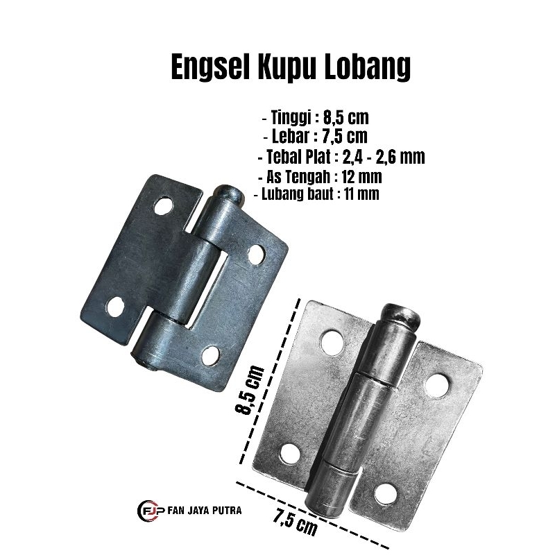 ENGSEL KUPU KOTAK LUBANG | ENGSEL MOBIL PICK UP | ENGSEL BAK TOSSA | ENGSEL PINTU BESI