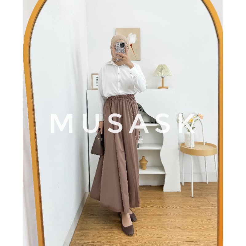 ROK PAYUNG POLOS / FLARE SKIRT / ROK PAYUNG PANJANG / ROK POLOS PANJANG
