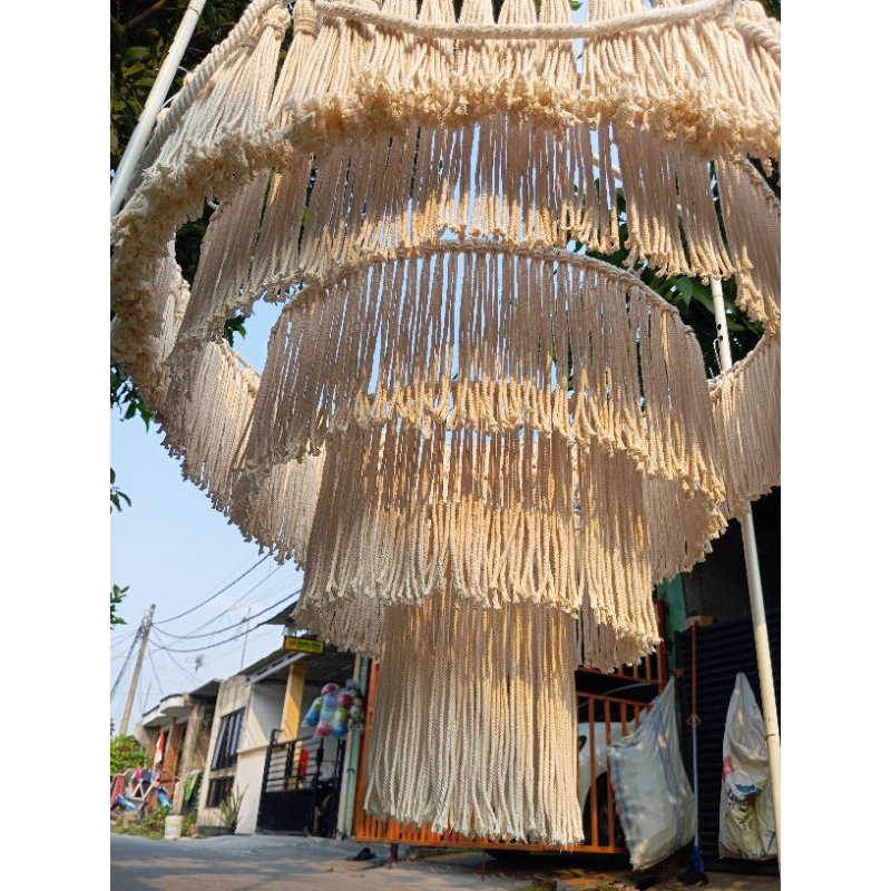 macrame lampu hias jumbo/ lampu dekorasi/ lampu wedding/ dekorasi pernikahan/ wedding organizer