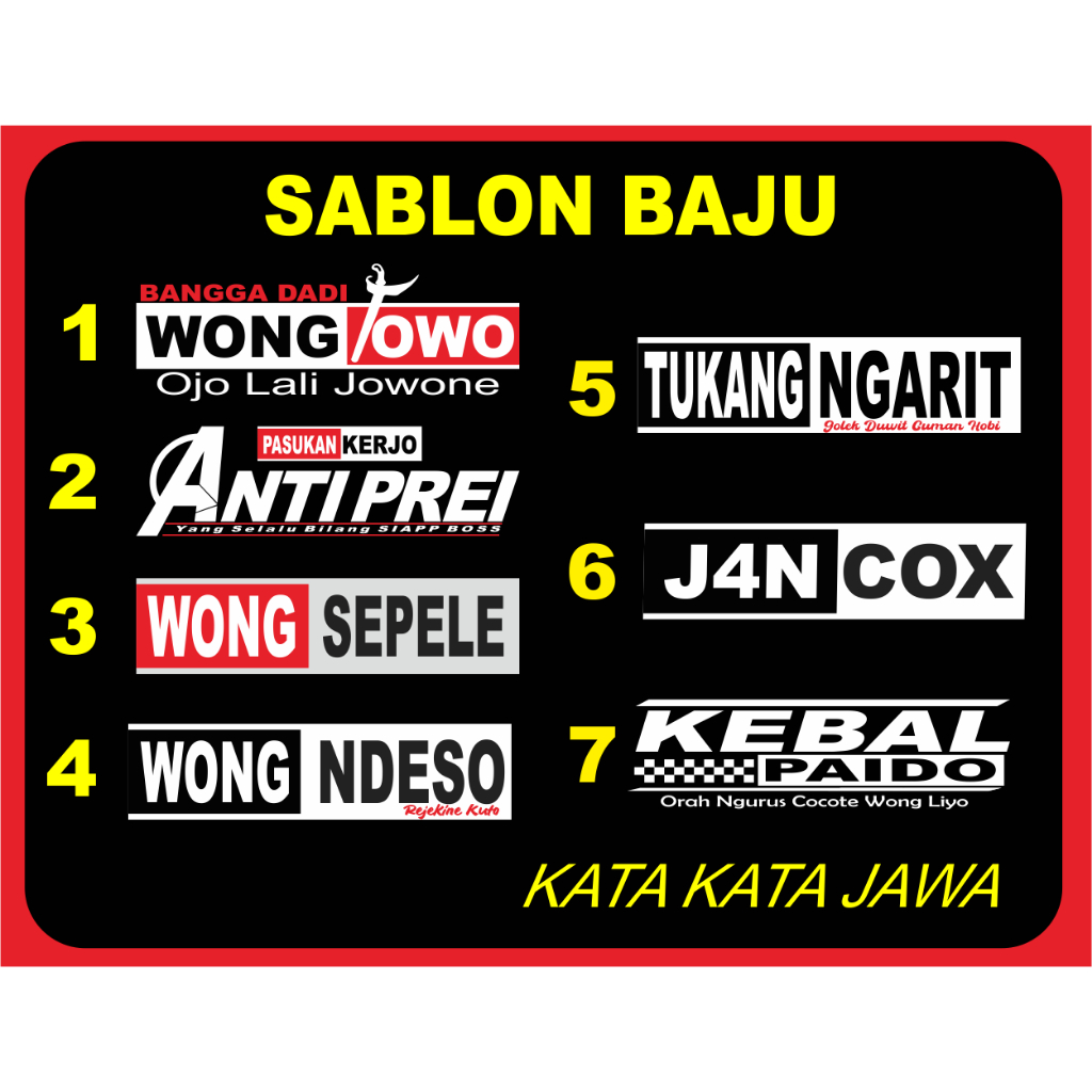 

SABLON DTF SETRIKA KATA KATA JAWA