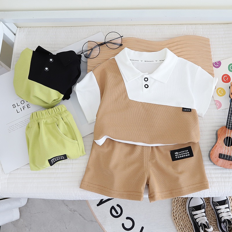 Setelan Polo Anak Laki Laki Import Stelan Kaos Polo Anak Cowok Impor Kaos Design Baju 2 Warna Miring