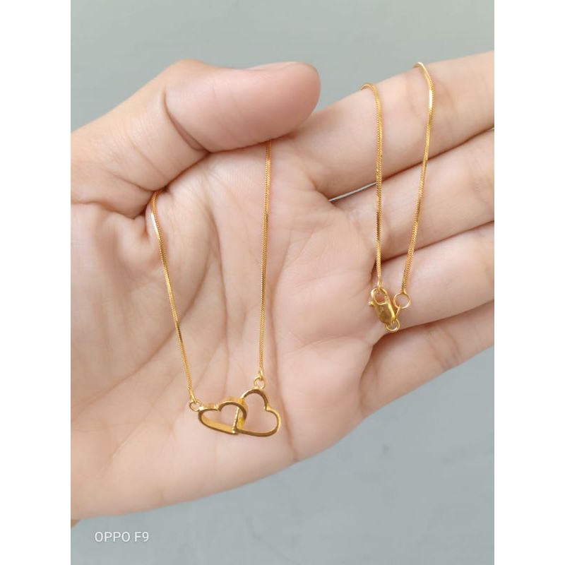 kalung dewasa dan anak anak bahan perak lapis emas 22 karat