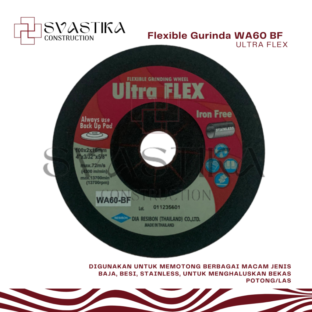Ultraflex Flexible WA60 BF 4 inchi Batu Geinda Potong Fleksibel