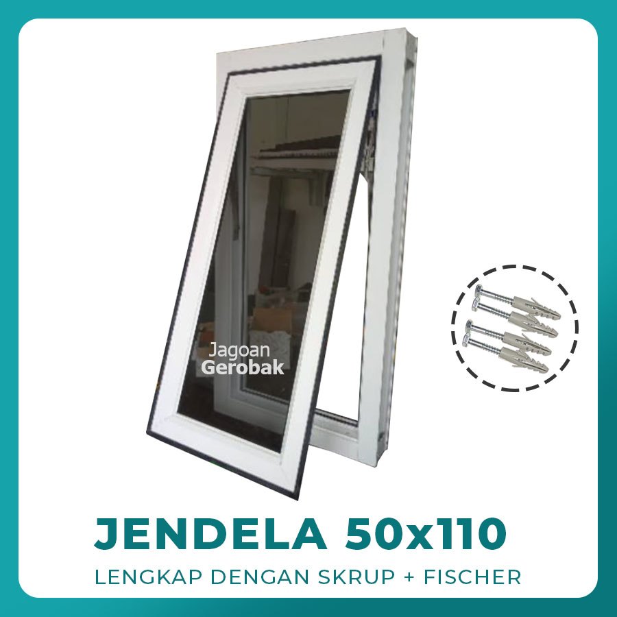 Jendela Aluminium - Jendela Casement Aluminium 50x150, 50x140