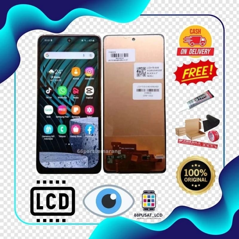 LCD FULLSET OLED SAMSUNG A52 4G / A525 / A52 5G / A52S 5G / A526 / A528 ORIGINAL TOUCHSCREEN LCD