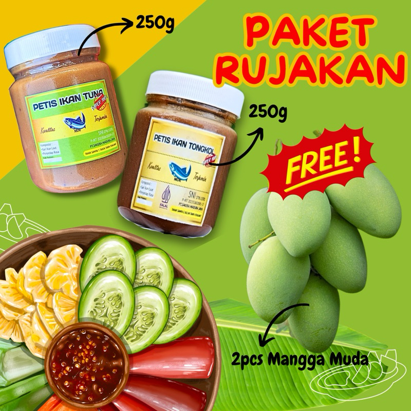 

(Sakera) PAKET RUJAKAN 250g+250g PETIS IKAN TUNA DAN TONGKOL FREE MANGGA MUDA