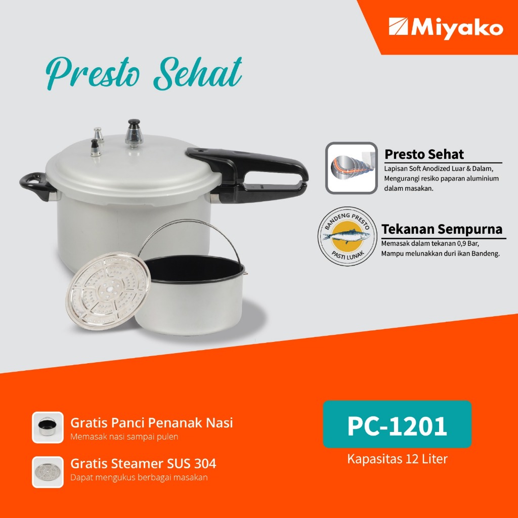 MIYAKO Panci Presto Aluminium Serbaguna