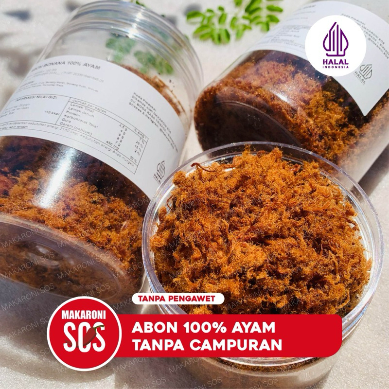 

[Kemasan Toples] Abon Ayam Premium Sultan 100Gr Tanpa Campuran Abonana Makaronisos Food