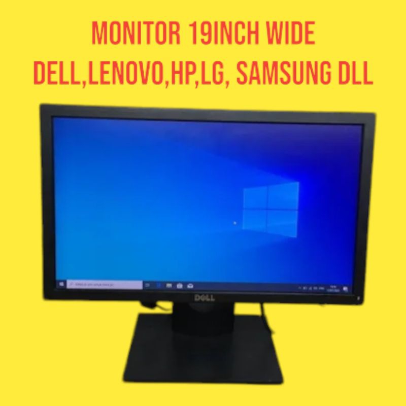 Monitor 19 inch Wide Merk Dell Lenovo Hp LG Samsung dll