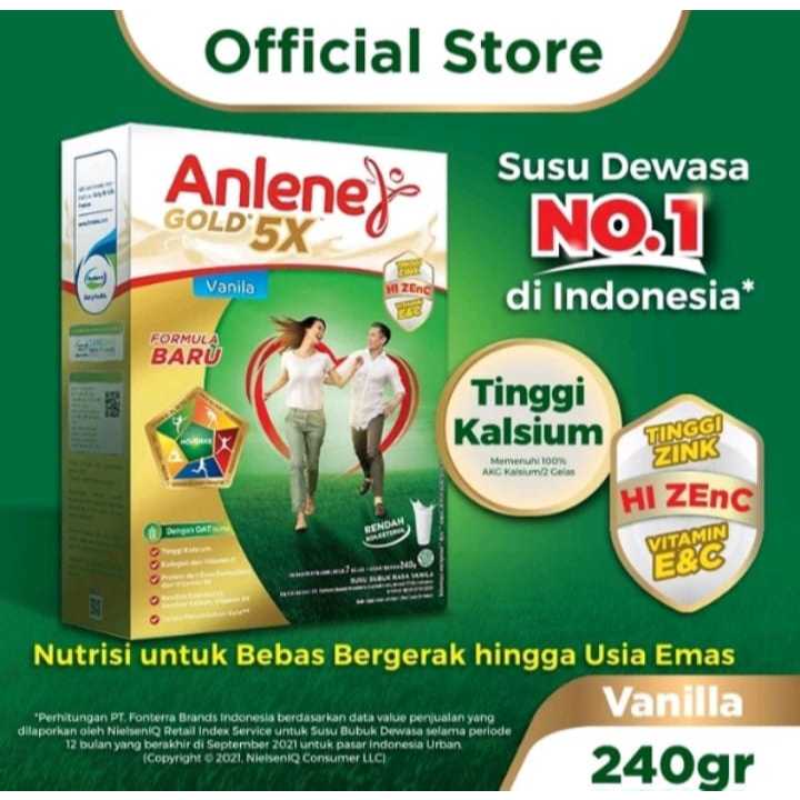 

ANLENE GOLD 5x 240gr RASA VANILLA