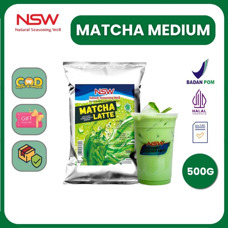 

NSW Powder Drink Rasa Matcha Latte MEDIUM 500 gr