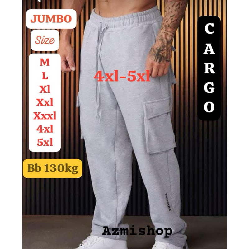 CELANA TRAINING CARGO PANTS JUMBO PRIA COWOK CELANA PANJANG CARGO BEBYTERI
