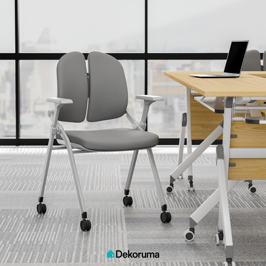 Dekoruma ZANDER Kursi Lipat Serbaguna / Kursi Kantor Staff / Kursi Kerja Mesh Empuk Nyaman / Office 