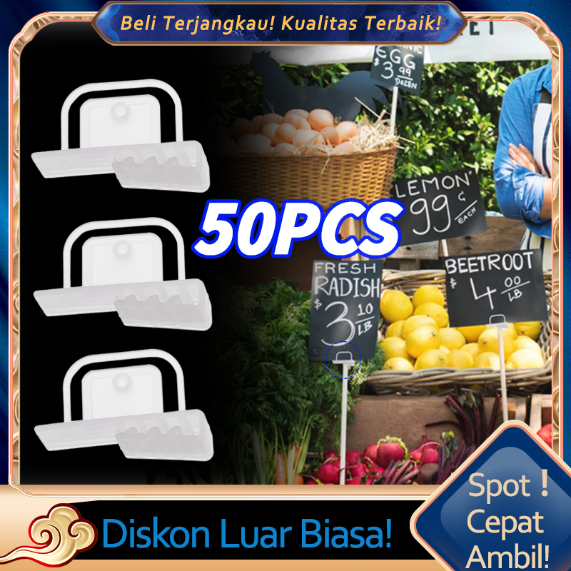 50pcs Wobbler Promosi Toko Penjepit Clip Pamflet Media Promo Tipe