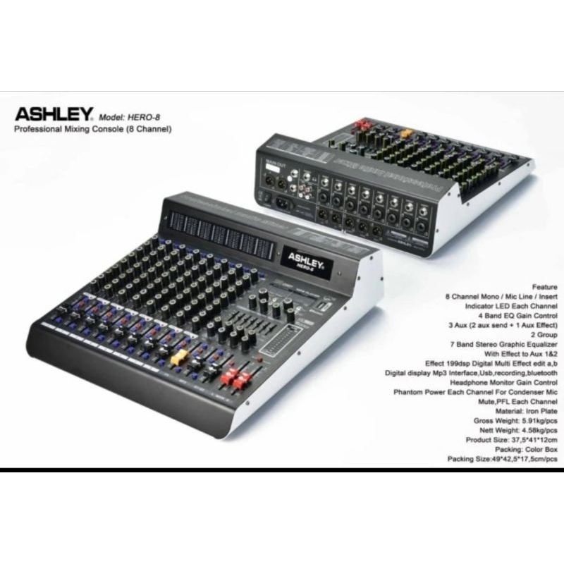 Mixser Ashley HERO 8 Channel Original garansi