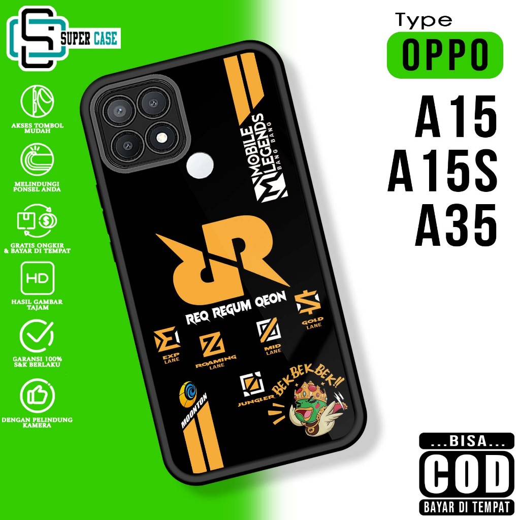 Case Hp For OPPO A15 A15S A35 ESP SoftCase Glossy casing Handphone Silikon Glass
