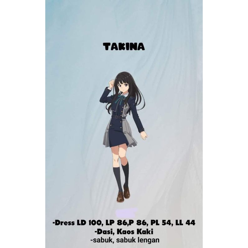 Takina Inoue anime lycoris recoil costume cosplay