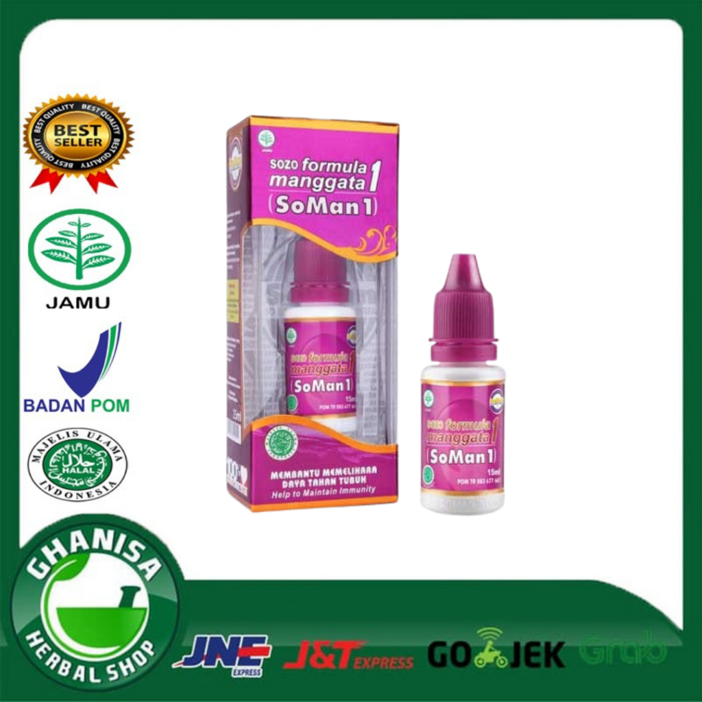 SOMAN1 SOZO FORMULA MANGGATA HERBAL TETES ORI 15ML| DIABETES MEMELIHARA DAYA TAHAN TUBUH DAN LAINNYA