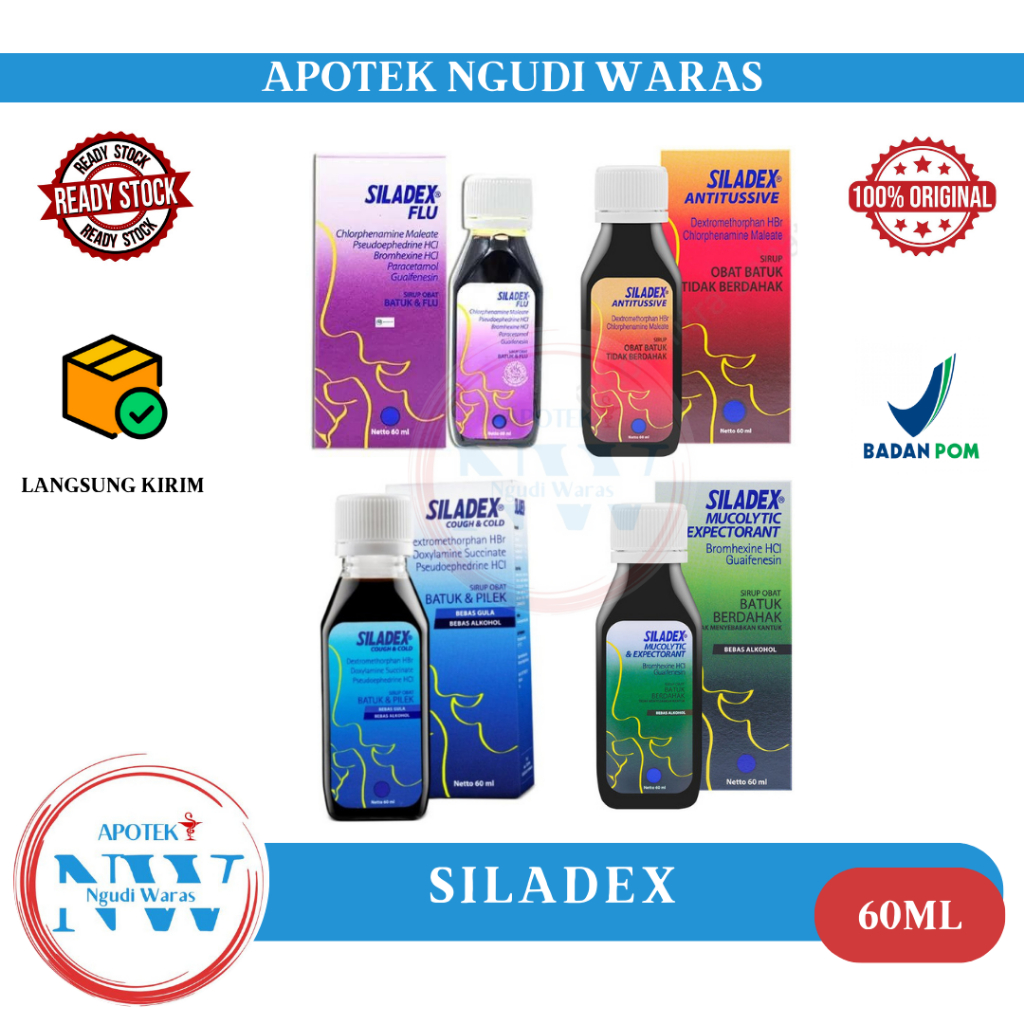 [READY STOCK] SILADEX | SILADEX UNGU | SILADEX HIJAU | SILADEX BIRU | SILADEX MERAH | 60ML