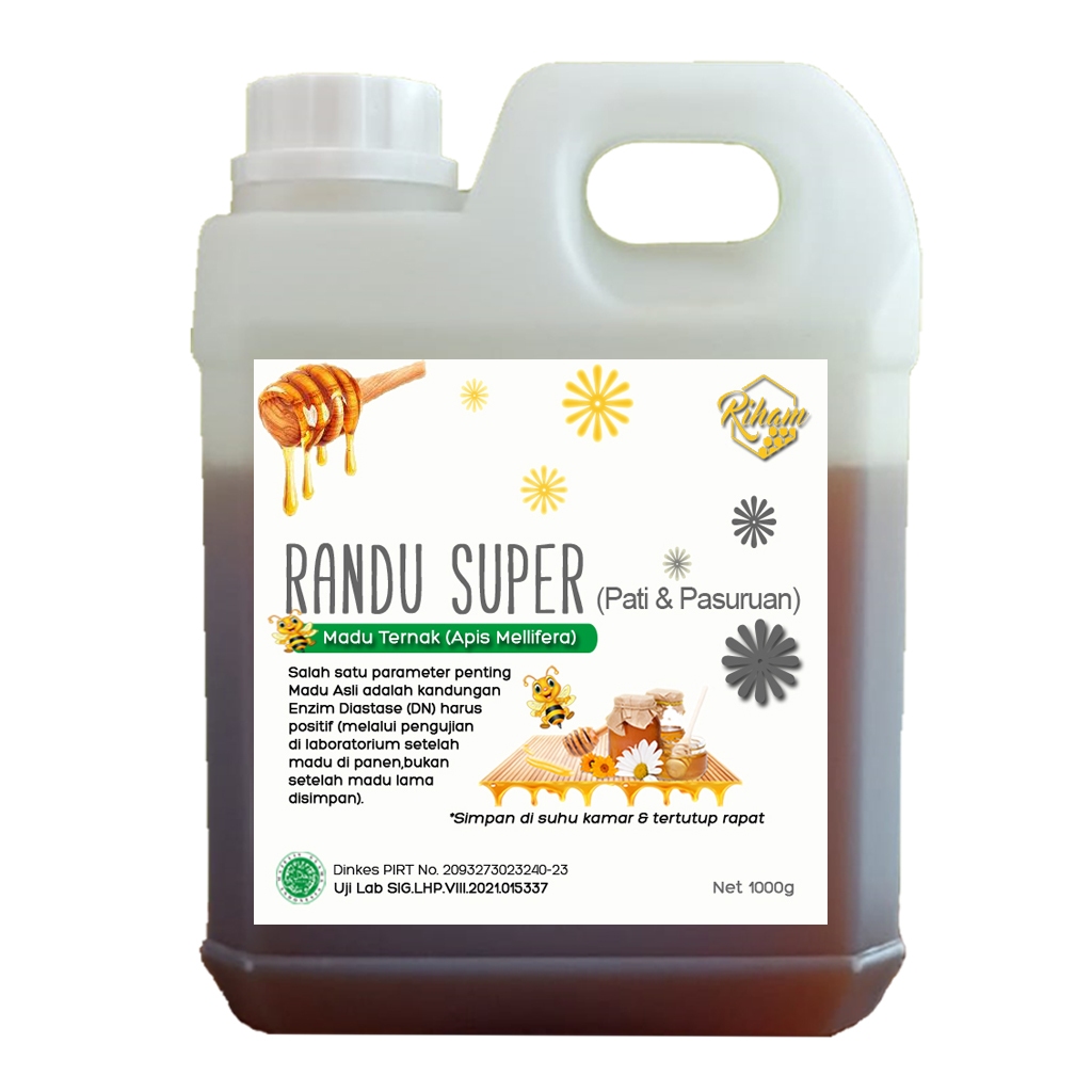 

Madu Asli Murni || RIHAM || Nektar Bunga Randu Super || Kemasan 1kg ||