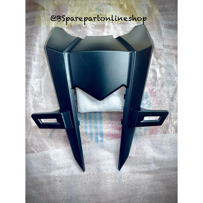 cover front top vario 125 new k2v hitam dof merk win dudukan plat nomor depan vario 125 k2v
