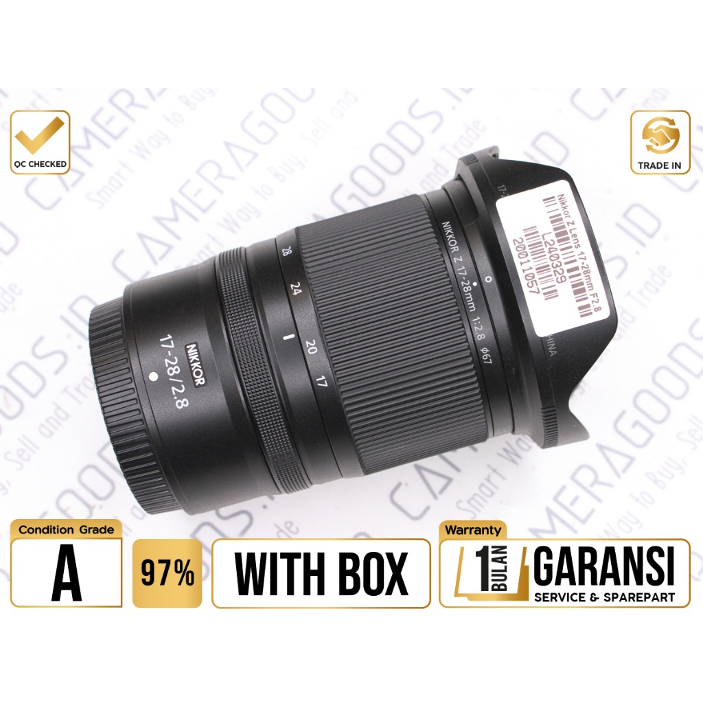 Nikon Nikkor Z 17-28mm F2.8 Lens - Grade A - L240329