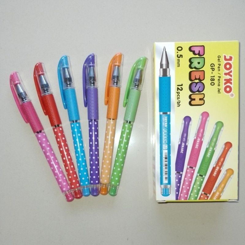 

Pulpen Gel Pen Joyko GP-180 Fresh Gel ( 12 Pcs ) [ Original ]