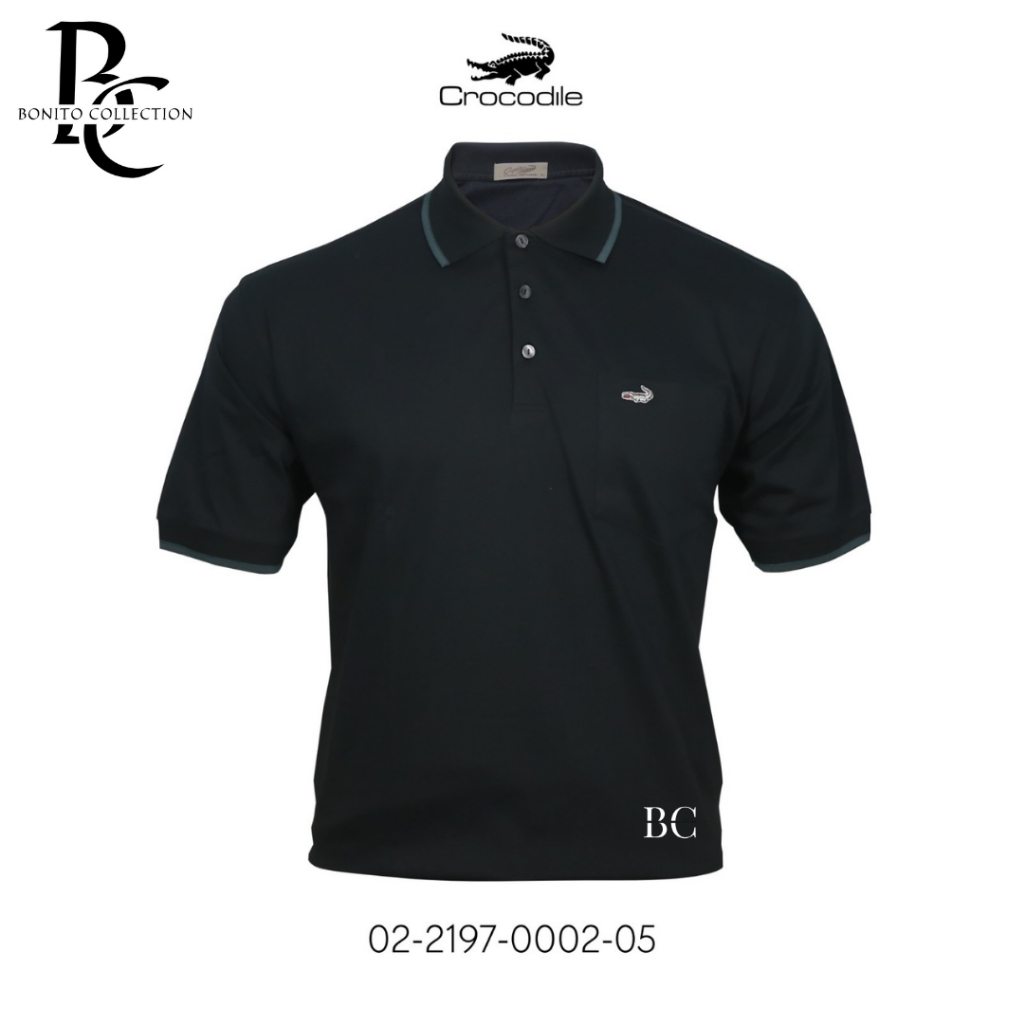 Kaos Kerah / Kaos Polo Pria Crocodile Diamond / Platinum kerah lis Lengan Pendek ORIGINAL 2197-0002
