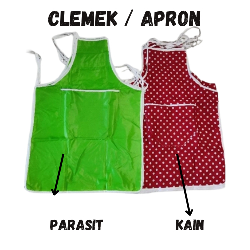 CLEMEK KAIN / PARASIT | APRON KAIN / PARASIT | APRON MASAK WATERPROOF