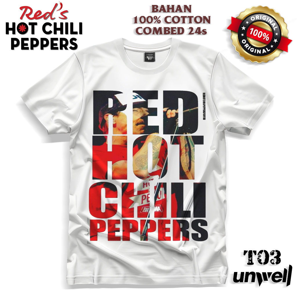 UNWELL03 ll Kaos Musik Premium RHCP EDITION Kaos Original Cotton Combed 24s Tebal